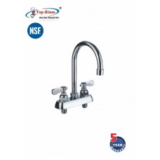9800-P3 Faucet Deck Mount Centers with Swivel Gooseneck Top Rinse 