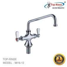 9816-12 Single Hole Faucet with Swing Nozzle Top Rinse