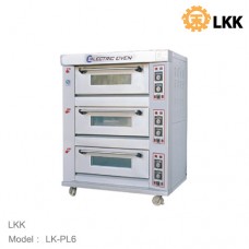 LK-PL6 เครื่องเตาอบไฟฟ้า3ชั้น Elec Infrared oven 3 deck 6 trays { Include ALU , Tray 6 Pcs} LKK