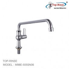 M98E-505SN06 Single Supply Deck Mounted Faucet Top Rinse 