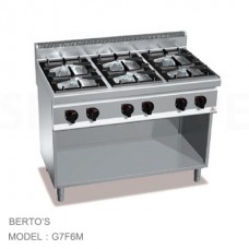  BES1-G7F6M เตาแก๊สสำหรับทำอาหาร BERTO'S