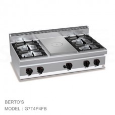 BES1-G7T4P4FB เตาแก๊สสำหรับทำอาหาร BERTO'S 