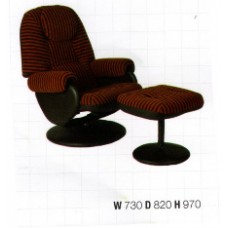 VCS53 ชุดเก้าอี้ผ่อนคลายสีแดงคาดดำ