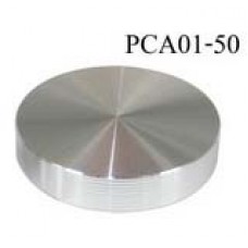 PCA01-50 แป้นอลูมิเนียมกลมยึดกระจก อุปกรณ์รับชั้นและน็อตตกแต่งยึดกระจก