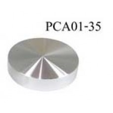 PCA01-35 แป้นอลูมิเนียมกลมยึดกระจก อุปกรณ์รับชั้นและน็อตตกแต่งยึดกระจก