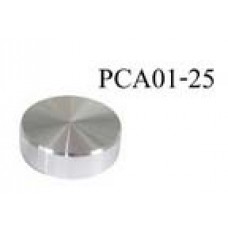 PCA01-25 แป้นอลูมิเนียมกลมยึดกระจก อุปกรณ์รับชั้นและน็อตตกแต่งยึดกระจก