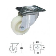 CI30-GN-N ลูกล้อไนล่อนแป้นสแตนเลส 3 นิ้ว ธรรมดา ลูกล้อเฟอร์นิเจอร์ Furniture Castors 