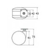 CF2.5G-N-GR ล้อแป้น 2.5" เทา-ดำ (ธรรมดา) ลูกล้อเฟอร์นิเจอร์ Furniture Castors 