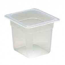 64PP ถาดใส่อาหารโพลี่โพรพีลีนใสขนาด1/6 ลึก100mm CAMBRO