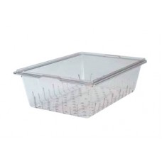 18268CLRCW กล่องเก็บอาหารโพลีคาร์บอเน็ตแบบมีร่องลึก8นิ้ว CAMBRO