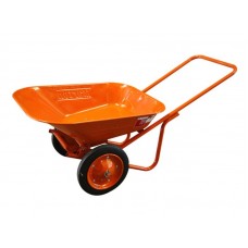 รถเข็นปูนล้อคู่ยางตัน Wheel Barrow สีส้ม Marton