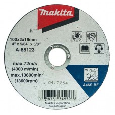 A-85123 แผ่นตัดเหล็ก 4นิ้ว 2มิล A-46S มากีต้า Makita