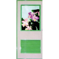 FS0041 ชุดบานประตู พีวีซี รุ่น FANCY SMART สีเขียว แคทรียา ตราท็อป