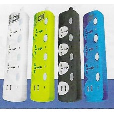 H527-GY ปลั๊กไฟ Power Strip With USB Charge สีเทาดำ ANITECH