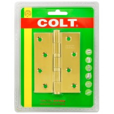 #343-บานพับบานพับทองเหลืองแท้แหวนลูกปืน (2อัน/ แผง)-COLT