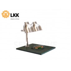 LKK1-E01-2-SSBLMBB-2 LAMP FOOD CARVING STATION / BLACK COLOR MARBLE BASE S/S COLOR LIGHT POST-LKK