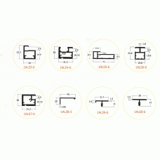 1AL56-6 คิ้วอลูมิเนียม Aluminium Tile Trim มือจับอลูมิเนียมโปร์ไฟล์ Aluminium Handle profile