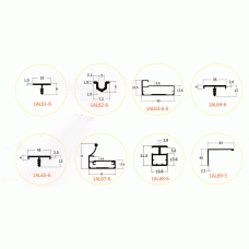 1AL65-6 คิ้วอลูมิเนียม Aluminium Tile Trim มือจับอลูมิเนียมโปร์ไฟล์ Aluminium Handle profile