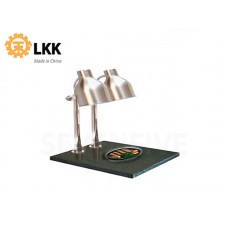 LKK1-E02-2-SSBLMBB-2 LAMP FOOD CARVING STATION / BLACK COLOR MARBLE BASE S/S COLOR LIGHT POST-LKK