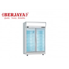 BER1-2D/DC-S-ELECTRIC 2 DOOR DISPLAY CHILLER-BLOWER SYSTEM SILVER FRAME-BERJAYA