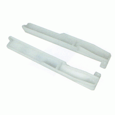 6011-L-WH รางพลาสติกสั้น สีขาว(ซ้าย) รางพลาสติก Plastic Roller Track