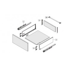 611088500 รางลิ้นชัก MAGIC PRO Series Straight Sided Drawer System ยาว 500mm. High 88