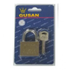 PS-กุญแจคล้องชุปทองเหลืองกันขโมยคอสั้น 50 mm.-GUSAN