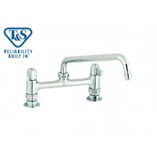 TS1-5F-8DLX12-FAUCET 8" CENTERDECK MOUNT 12" SPOUT W/NIPPLE KIT (5F-8DLX00+5SP-12)-T&S