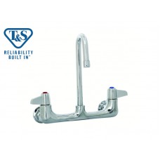 TS1-5F-8WLX03-FAUCET WALL MOUNT 8" CENTER 3" RIGID COOSENECK ( 5F-8WLX00+5SP-03)-T&S