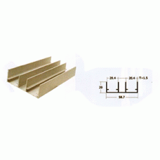 919/6  รางอลูมิเนียมร่องคู่ บน ยาว 6 เมตร 