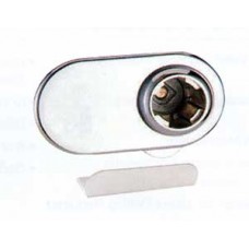 A-623-25 กุญแจตู้กระจกแบบเจาะ บานเดี่ยว Glass Door Lock 