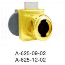 Upward-A-625-09-02 กุญแจล็อคหนีบกระจกด้านบน สำหรับบานคู่ สี Brass For 4-7Mm