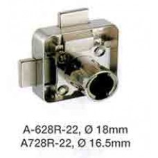 A-728R-22 กุญแจล็อคลิ้นชักด้านขวาแบบ 2 ทิศทาง ขนาด 16.5 มม. Two-Way Lock