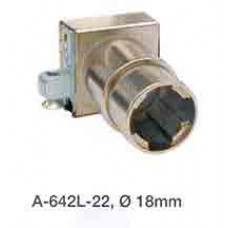 A-642L-22 กุญแจล็อคกระจกบานเลื่อน ขนาด 18 มม. Glass Door Lock