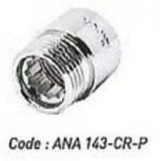 ANA 143-CR-P-15  ข้อต่อตรง ผม.อิตาลี ชุบโครเมี่ยม Size 1/2"x15