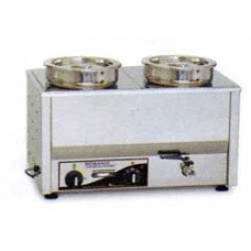 BM2E  Bain marie with 2 round pots & lid ROBAND เครื่องอุ่นอาหาร