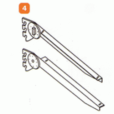 DAA-41F-12(L/R) แขนรับชั้น แบบปรับระดับได้ เบอร์ 41 ชุบโครเมี่ยม พับฉากซ้าย,ขวา ความยาว 12 นิ้ว