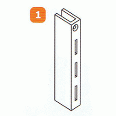 DAC-B-04T เสารับชั้นแบบฝังผนัง(ไต้หวัน) ชุบโครเมี่ยม ความยาว 120 ซม.