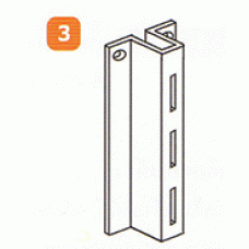 DAC-F-06K เสารับชั้นแบบมีปีก(เกาหลี) ชุบโครเมี่ยม ความยาว 189 ซม.