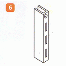 DAC-T1-04 เสาเหล็กรับชั้น แบบเหลี่ยม(ไทย) ชุบโครเมี่ยม ความยาว 120 ซม.