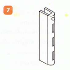 DAC-T2-2.5 เสาเหล็กรับชั้น แบบนม(ไทย) ชุบโครเมี่ยม ความยาว 75 ซม.