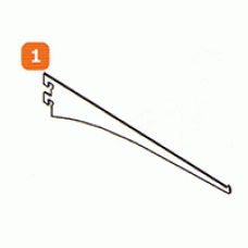 DAG-A-12 แขนรับชั้นกระจกรุ่น A แบบ 2เขี้ยว ชุบโครเมี่ยม ความยาว 12 นิ้ว