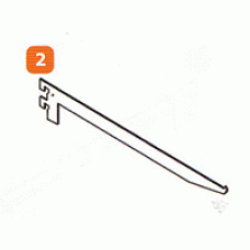 DAG-B-10 แขนรับชั้นกระจกรุ่น B แบบ 2เขี้ยว ชุบโครเมี่ยม ความยาว 10 นิ้ว