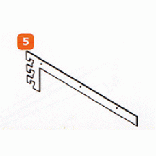 DAG-C3-12 แขนรับชั้นกระจกรุ่น C แบบ 3เขี้ยว ชุบโครเมี่ยม ความยาว 12 นิ้ว