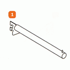 DAH-01-12 ขอแขวนกลมเสียบเสารับชั้น เบอร์ 1 ชุบโครเมี่ยม ยาว 12 นิ้ว