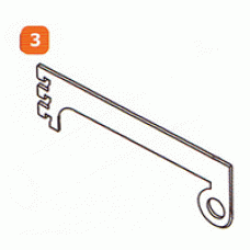DAP-771-12 แขนรับแป๊บกลม สำหรับไม้แขวนเสื้อ เบอร์77 รู 1",ยาว 12"