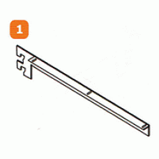 DAW-C-06(L/R) แขนรับชั้นไม้รุ่น C แบบ 2เขี้ยว พับฉากซ้าย,ขวา ชุบโครเมี่ยม ความยาว 6 นิ้ว