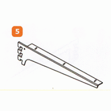 DAW-C32-18(L/R) แขนรับชั้นไม้รุ่น C แบบ 3เขี้ยว พับฉาบซ้าย-ขวา ชุบโครเมี่ยม ความยาว 18 นิ้ว