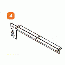 DAW-C3D-20 แขนรับชั้นไม้รุ่น C แบบ 3เขี้ยว พับฉาบคู่ ชุบโครเมี่ยม ความยาว 20 นิ้ว