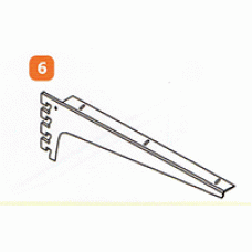 DAW-C42-24(L/R) แขนรับชั้นไม้รุ่น C แบบ 4เขี้ยว พับฉาบซ้าย-ขวา ชุบโครเมี่ยม ความยาว 24 นิ้ว
